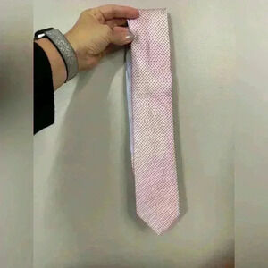 Tommy Hilfiger pale pink blue silk tie